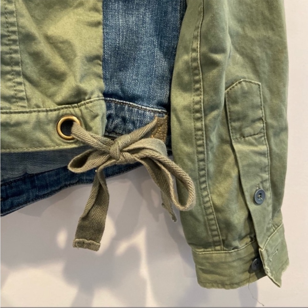 ANTHROPOLOGIE | PILCRO AND THE LETTERPRESS Colorblock Denim Jacket Medium - Picture 8 of 12